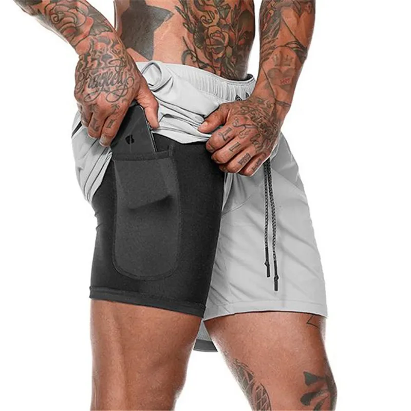 Men's Loose Fit Solid Color Knee Length Casual Polyester Shorts