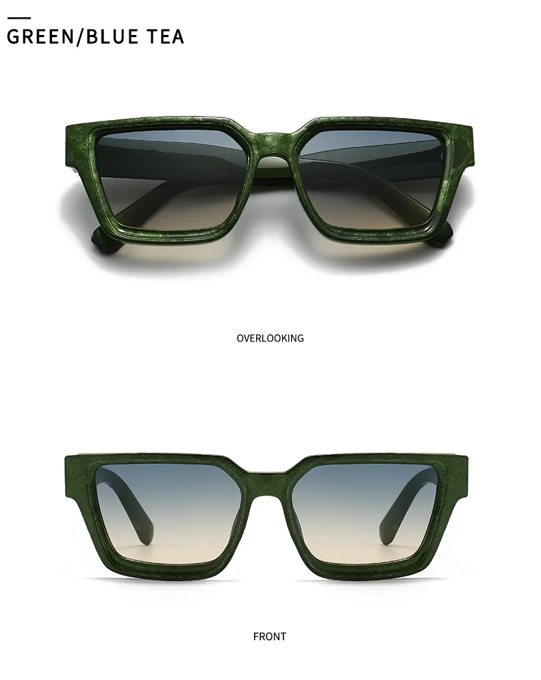 Unisex Full Frame Square Sunglasses Featuring PC Lens Material in Coffer, Ideal for All Seasons