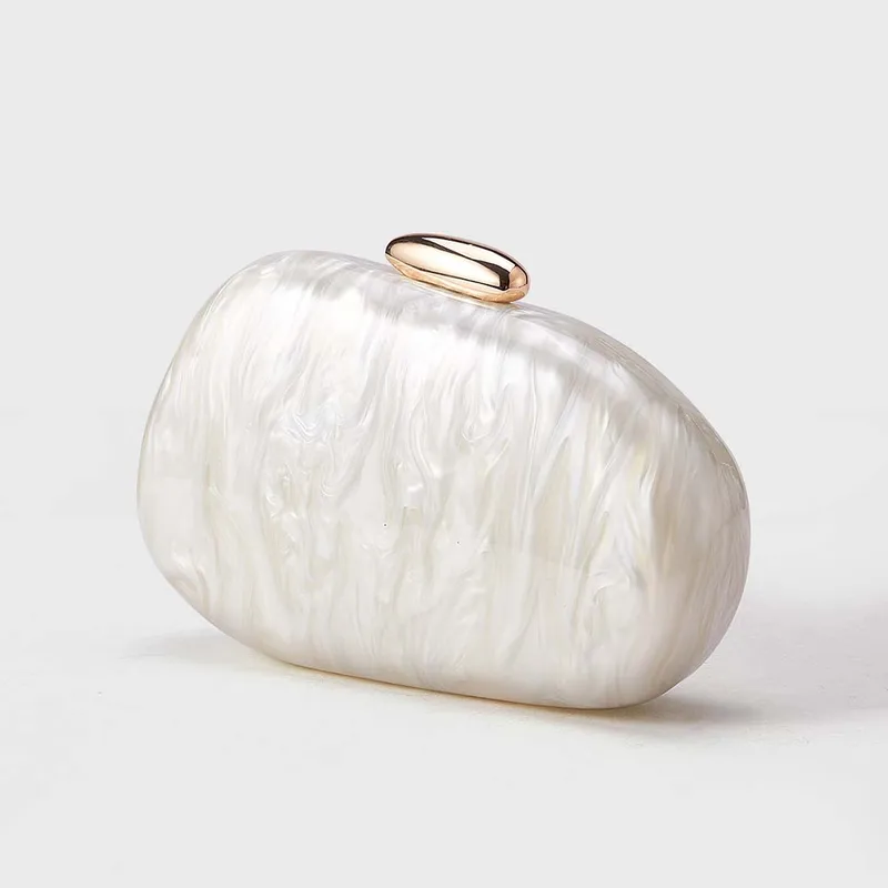 Women’s Shell-Shaped Acrylic Evening Shoulder Bag with Single Shoulder Strap, Perfect for Wedding Season