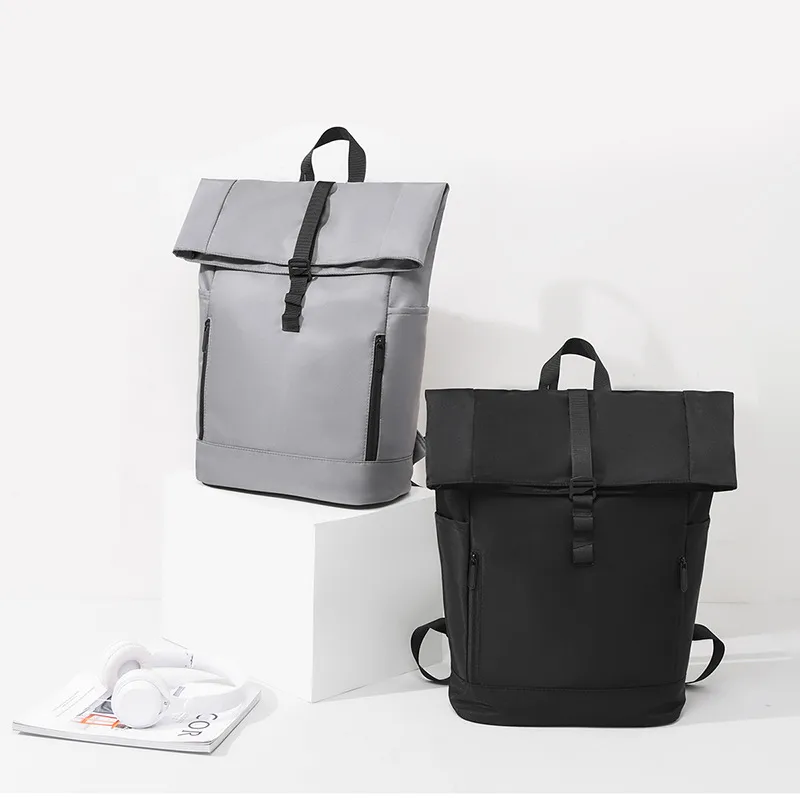 Solid Color Fashion Backpack for Daily Use, Lightweight Design with Polyester Material, Basic Style, Unisex