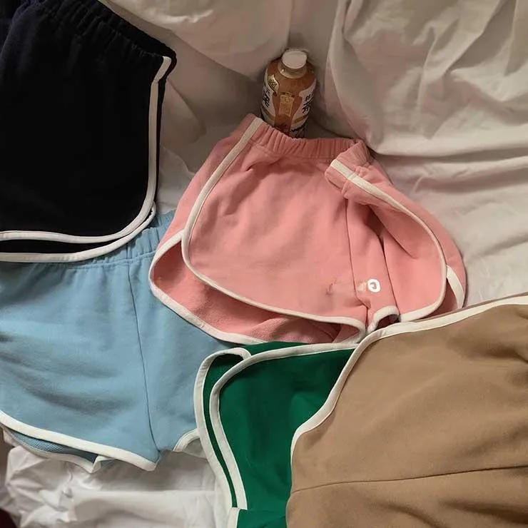 Women's Mid Waist Micro-Elastic Polyester Casual Three-Quarter Pants