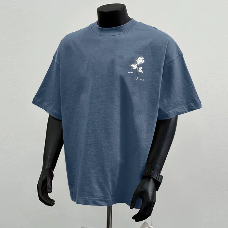 Cartoon Print Men's Loose Fit Short Sleeve Cotton T-Shirt
