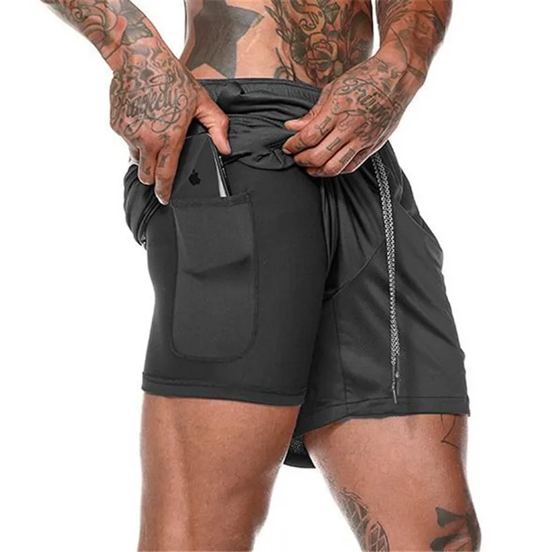 Men's Loose Fit Solid Color Knee Length Casual Polyester Shorts