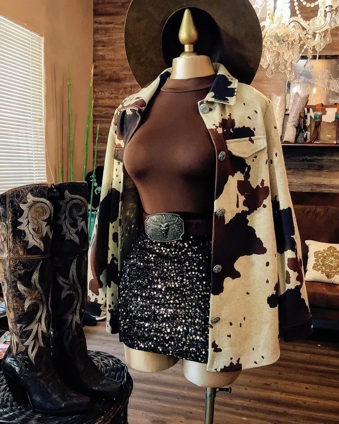 Women's Loose Streetwear Woolen Coat with Lapel Collar