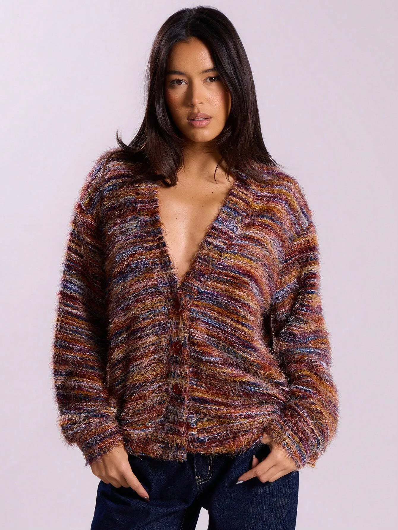 Plush Cardigan Sweater for Women Comfortable Trendy Wear