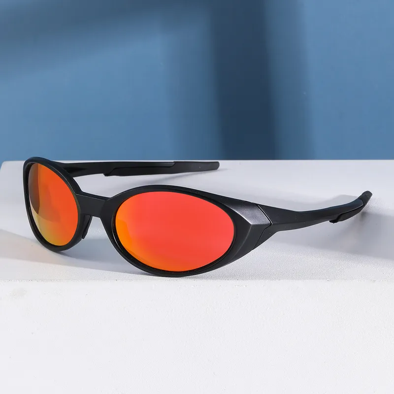 Unisex Oval Frame Sunglasses with Full Nylon Lens, Multicolor Design for Outdoor Use