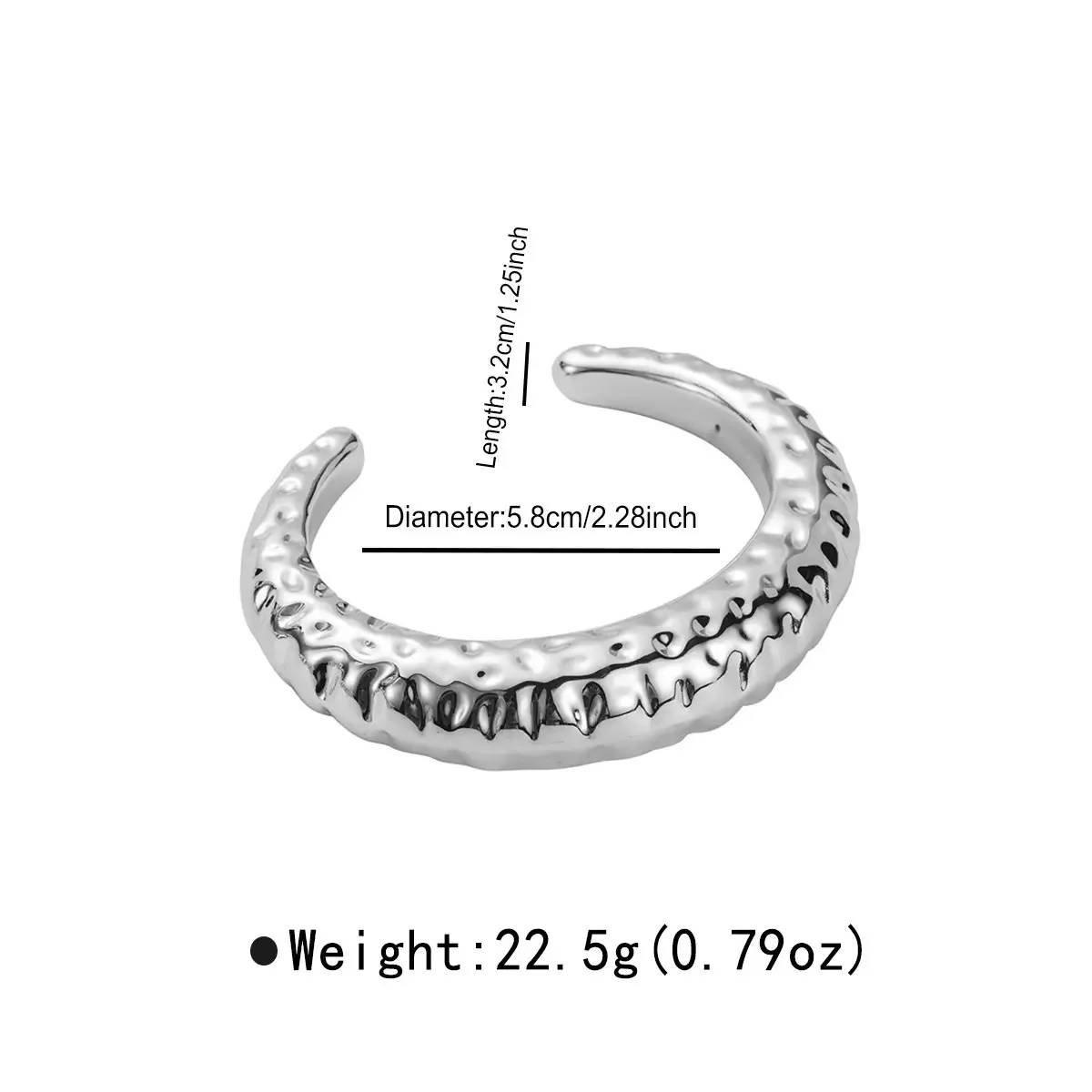 Novelty Irregular Silver Wristband Bangle Featuring Electroplated Enamel Alloy with Acrylic Inlay