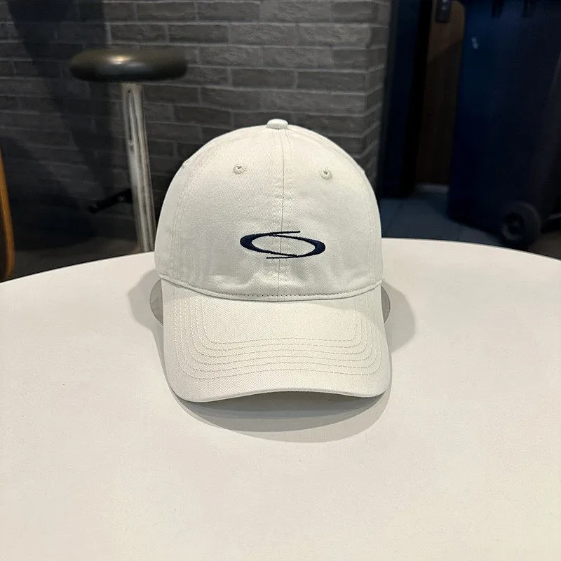 Women's Breathable Cotton Baseball Cap with Wide Brim Featuring Embroidery for Commute