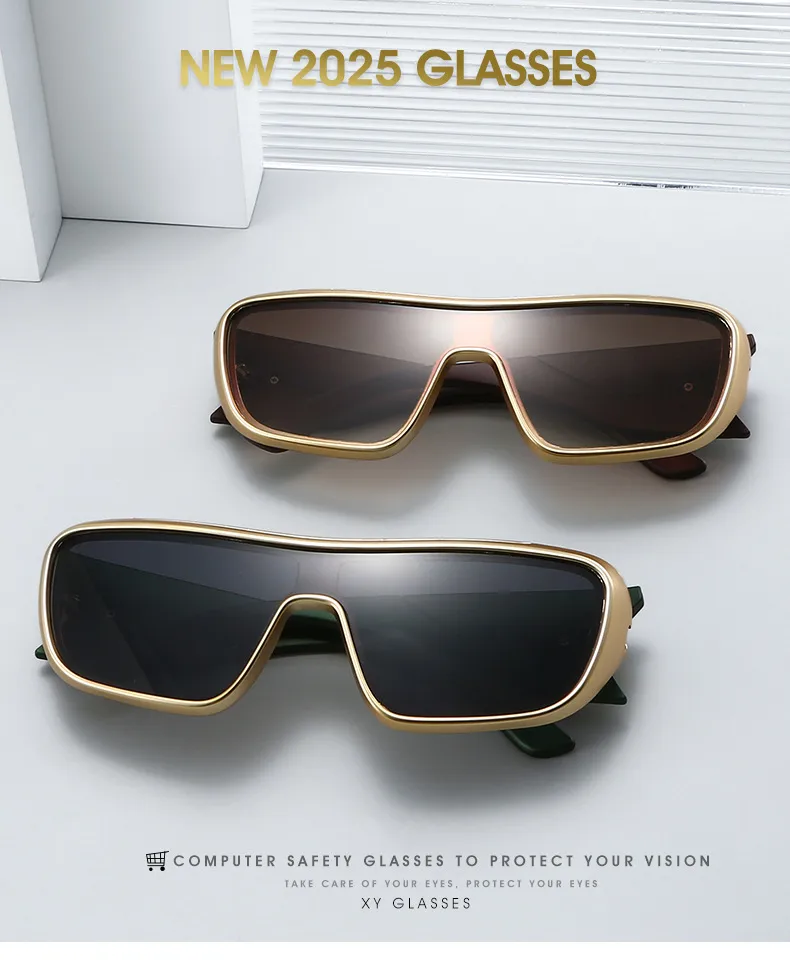 Men's Sports Sunglasses Outdoor Cycling Windproof Integrated Design Travel Cycling Suitable for Men and Women Unisex PC Lens