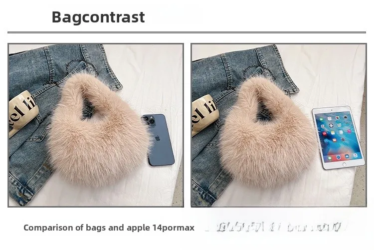 Women’s Square Plush Evening Bag with Chain Strap, Perfect for Autumn & Winter