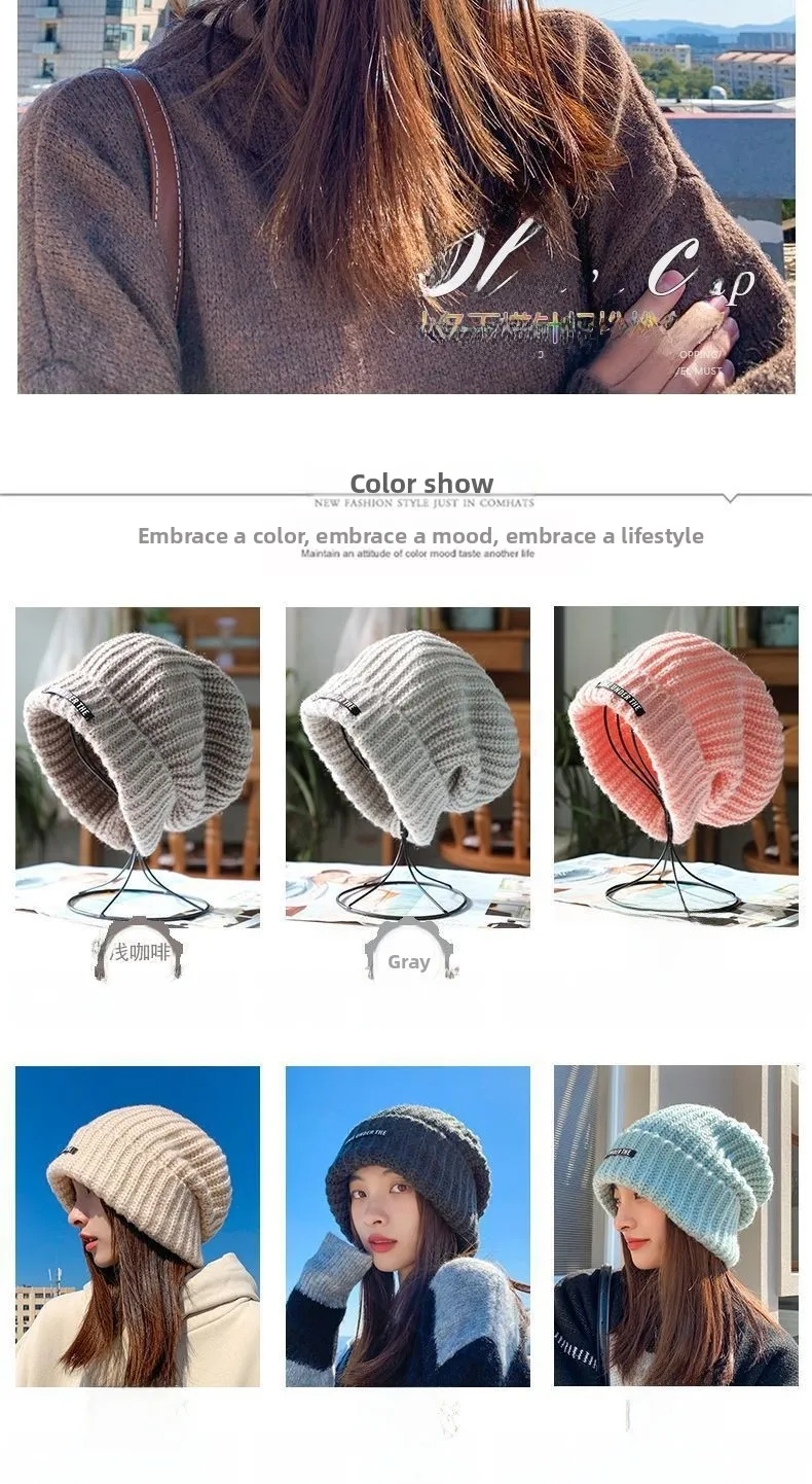 Women's Winter Knit Wool Beanie Hat Brimless for Cold Weather