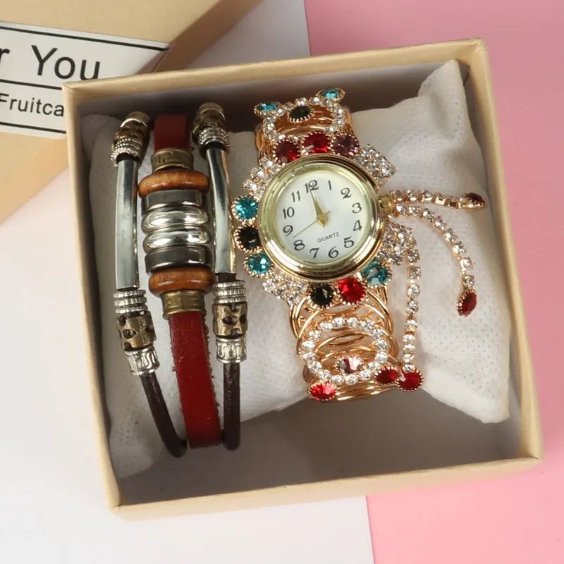 Soker Women's Bracelet Watch Vintage Diamond Tassel Quartz Watch for Women