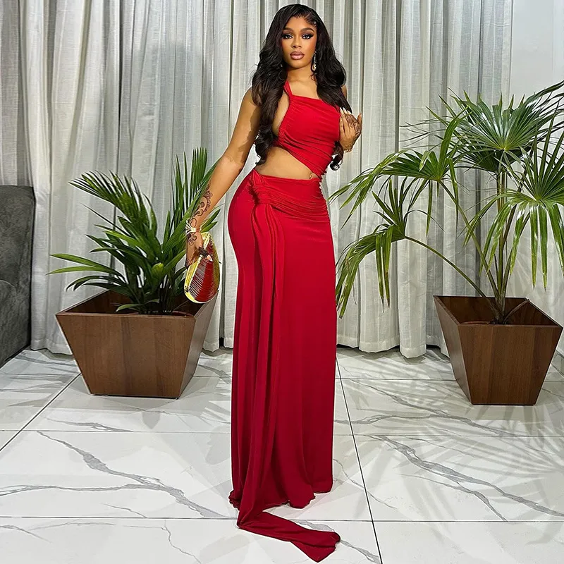 Solid Color Sleeveless Bodycon Dress in Elastane with Oblique Collar